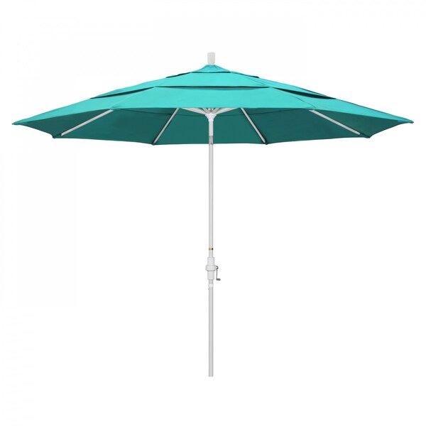 California Umbrella Patio Umbrella, Octagon, 110.5" H, Sunbrella Fabric, Aruba - 194061014578