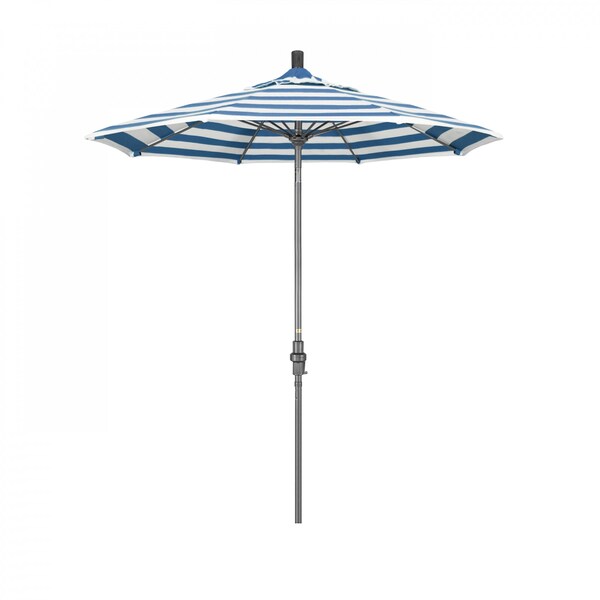 California Umbrella Patio Umbrella, Octagon, 102.5" H, Sunbrella Fabric, Cabana Regatta - 194061023457