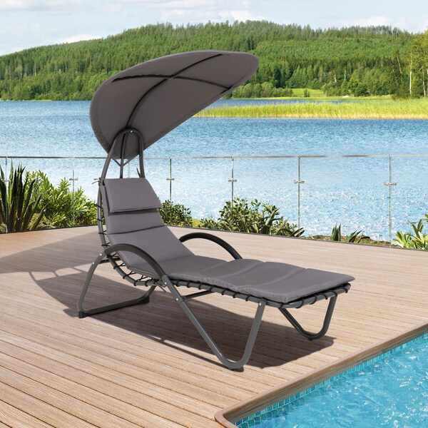 Deko Living Outdoor Patio Lounge Chair with Canopy - COP20203