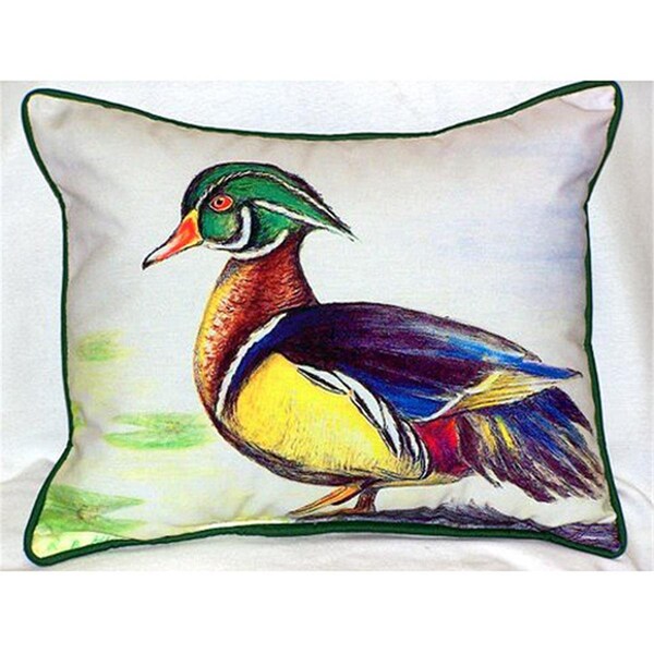Jensendistributionservices Male Wood Duck Large Indoor-Outdoor Pillow 16 in. x 20 in. - MI48780