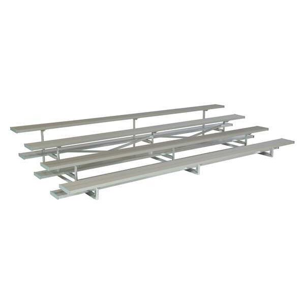 National Recreation Systems Bleacher, 4 Rows, 40 Seats, 15 ft. L - NB-0415ALRSTD