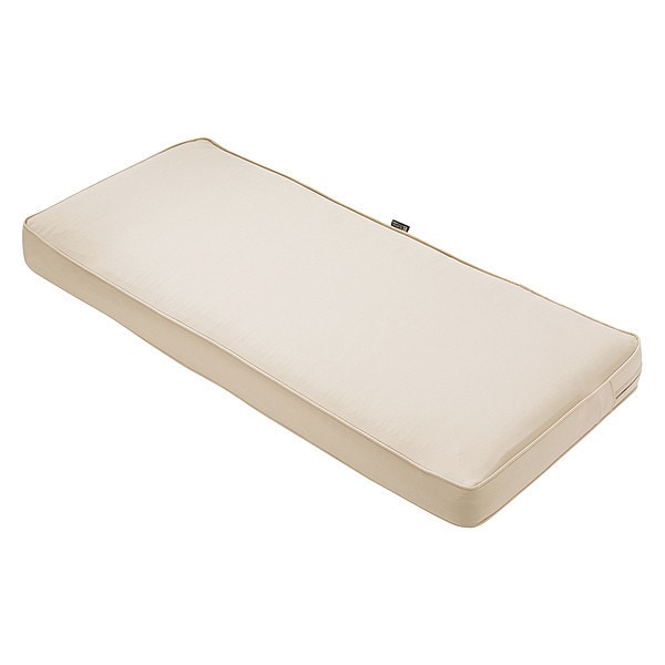 Classic Accessories Bench/Settee Cushion, Antique Beige, 59"x18"x3" - 62-045-BEIGE-EC