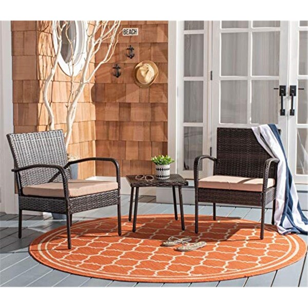Safavieh Moore Lounge SetNatural Beige 3 Piece - PAT9009B