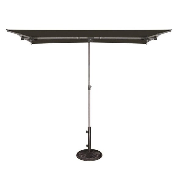 Simply Shade SimplyShade SSBU-5X7RT5T-P090 Capri 4.95 ft. x 6.93 ft. Rectangle Balcony Umbrella  Black - SSBU-5X7RT5T-P090