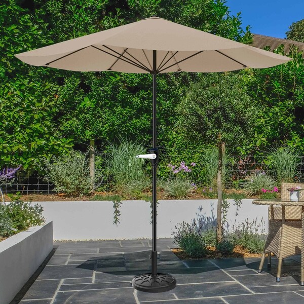 Pure Garden 9-Foot Outdoor Patio Umbrella, Sand - 50-LG1040B