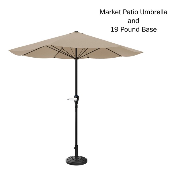 Pure Garden 9-Foot Outdoor Patio Umbrella, Sand - 50-LG1040B