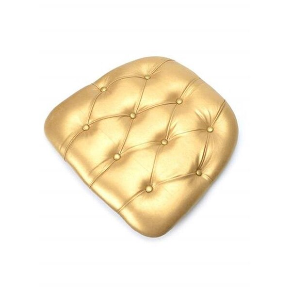 Commerical Seating Products Commerical Seating Products CUP-V-Tufted-GL-WEB4 Indoor & Outdoor Gold Tufted Vinyl Cushions; Set of 4 - 2 x 16 x 16 in. - CUP-V-TUFTED-GL-WEB4