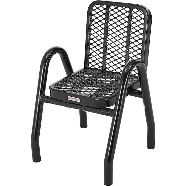 Global Industrial Outdoor Dining Chair, Expanded Metal, Black - 348115