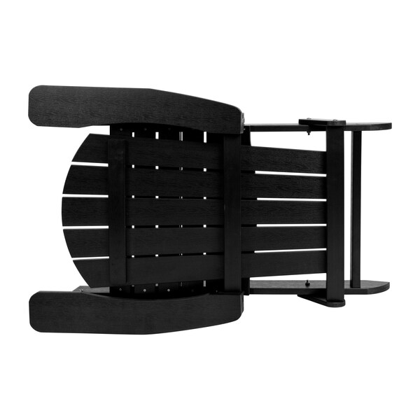 Flash Furniture Black All-Weather Folding Adirondack Chairs, PK 2 - 2-JJ-C14505-BLK-GG