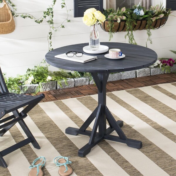 Safavieh Arcata Round Table, Dark Slate Gray - PAT6735K