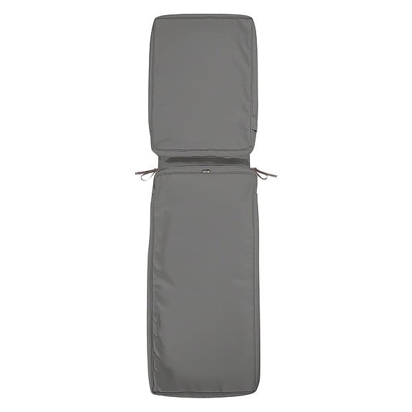 Classic Accessories Montlake Chaise Lounge Cushion Slipcover, Light Charcoal, 80"x26" - 60-240-010801-RT