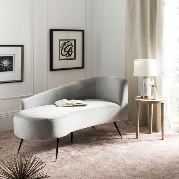 Safavieh Evangeline Parisian Settee; Grey & Black - LVS6300B