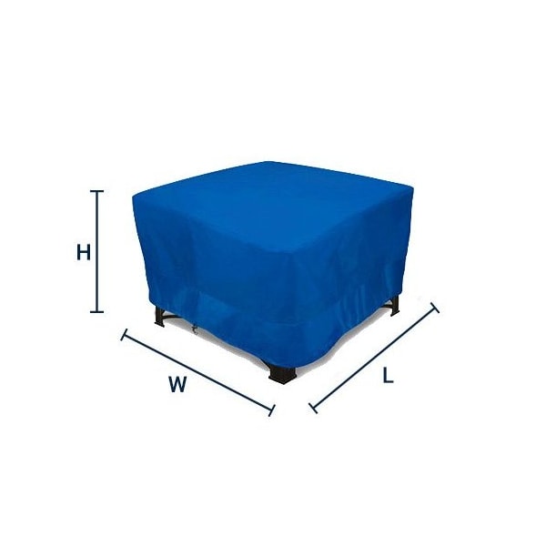 Eevelle MERIDIAN Series, Square Table / Firepit Cover - Royal Blue, 36L x 36W x 25.5H - MDTSQFS-RYL