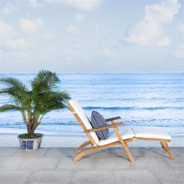Safavieh Palmdale Natural & Beige Lounge Chair - PAT7015E