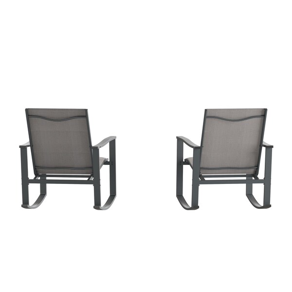 Flash Furniture Gray Flex Comfort Material Rocking Chairs, 2PK - 2-FV-FSC-2315N-GRY-GG
