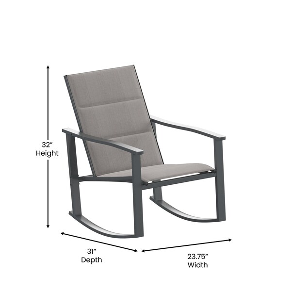 Flash Furniture Gray Flex Comfort Material Rocking Chairs, 2PK - 2-FV-FSC-2315N-GRY-GG