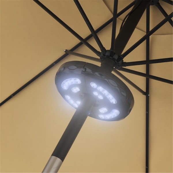 Grandeza 1.8-2 in. Rechargeable Patio Umbrella Cordless 28 LED Lights, Black - GR3240342