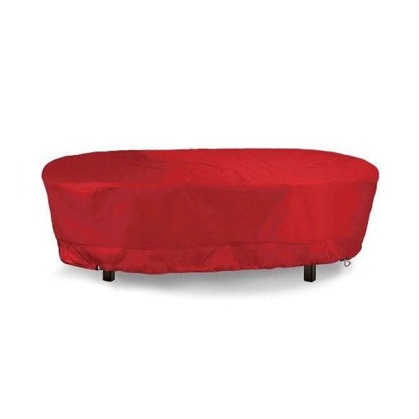 Eevelle Meridian Oval Table Set Cover, Red, 82 in L x 25 in W x 52 in H - MDTBLOVL_82L_52W_25H-RED