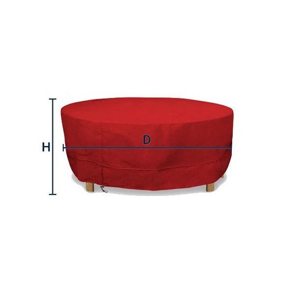 Eevelle Meridian Rectangular Table Set Cover, Red, 76 in L x 25 in W x 48 in H - MDTBLREC_76L_48W_25H-RED