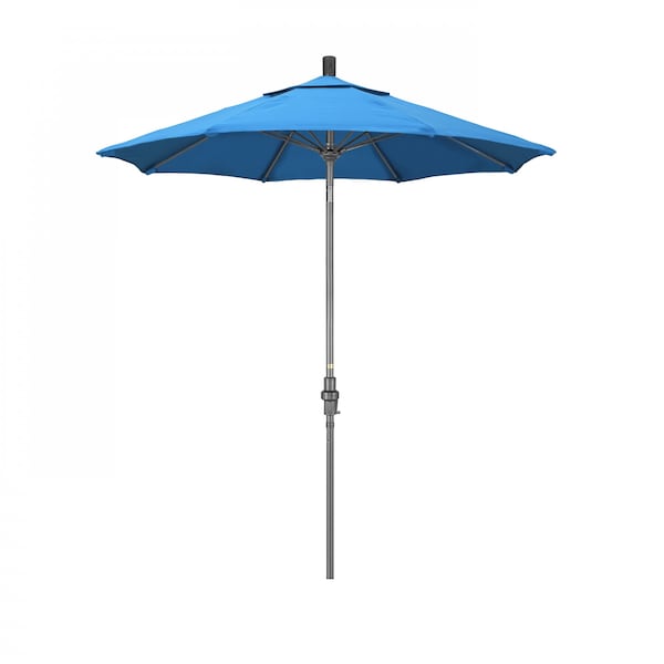 California Umbrella Patio Umbrella, Octagon, 102.5" H, Sunbrella Fabric, Canvas Cyan - 194061023433