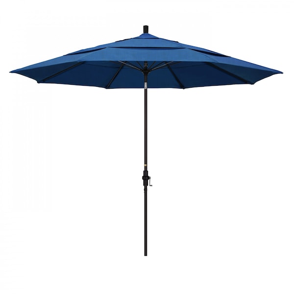 California Umbrella Patio Umbrella, Octagon, 109.5" H, Sunbrella Fabric, Regatta - 194061020845