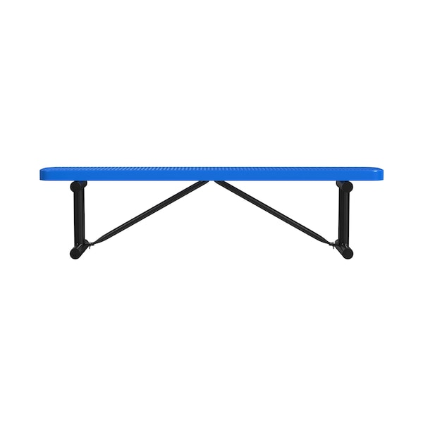 Leisure Craft Leisure Craft 6 FT Outdoor Bench without Back, Portable, Blue - B6XPP-BLUE