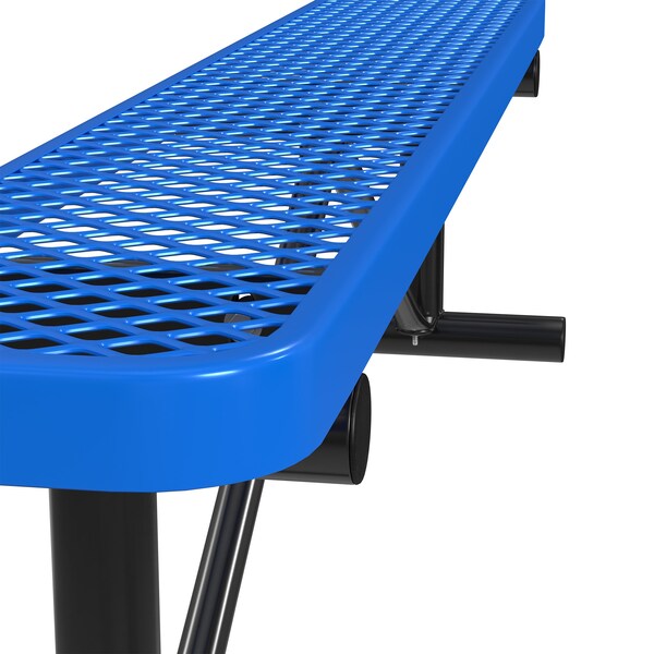 Leisure Craft Leisure Craft 6 FT Outdoor Bench without Back, Portable, Blue - B6XPP-BLUE