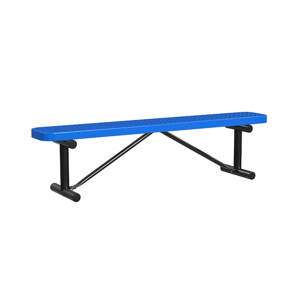 Leisure Craft Leisure Craft 6 FT Outdoor Bench without Back, Portable, Blue - B6XPP-BLUE