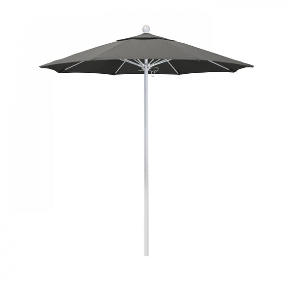California Umbrella Patio Umbrella, Octagon, 96" H, Sunbrella Fabric, Charcoal - 194061004555