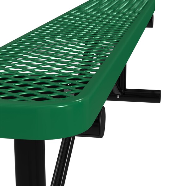Leisure Craft Leisure Craft 6 FT Outdoor Bench without Back, Portable, Green - B6XPP-GREEN
