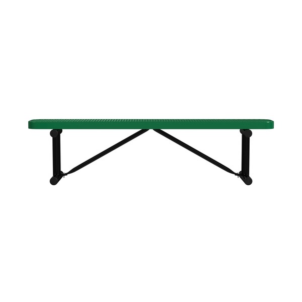 Leisure Craft Leisure Craft 6 FT Outdoor Bench without Back, Portable, Green - B6XPP-GREEN