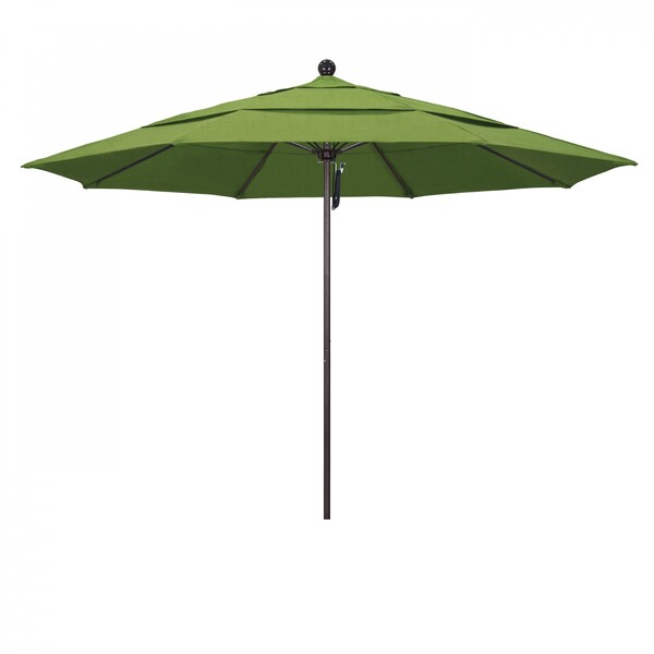 California Umbrella Patio Umbrella, Octagon, 107" H, Sunbrella Fabric, Spectrum Cilantro - 194061000854