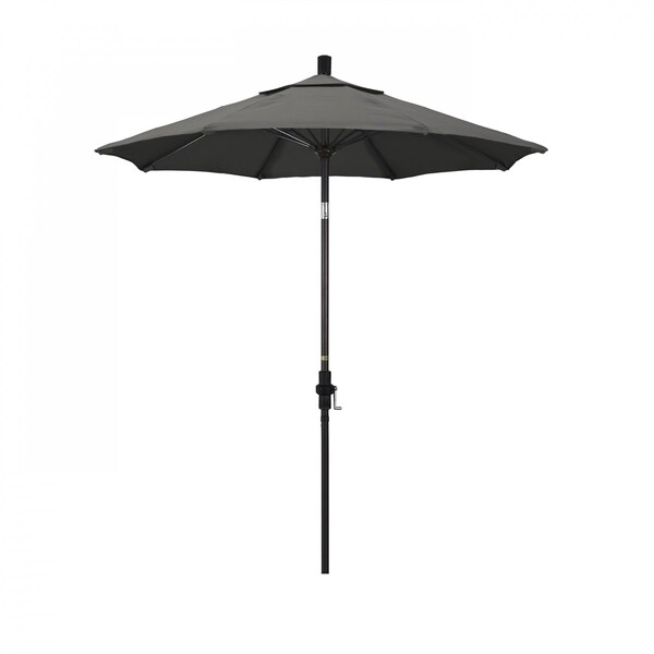 California Umbrella Patio Umbrella, Octagon, 102.5" H, Sunbrella Fabric, Charcoal - 194061023983