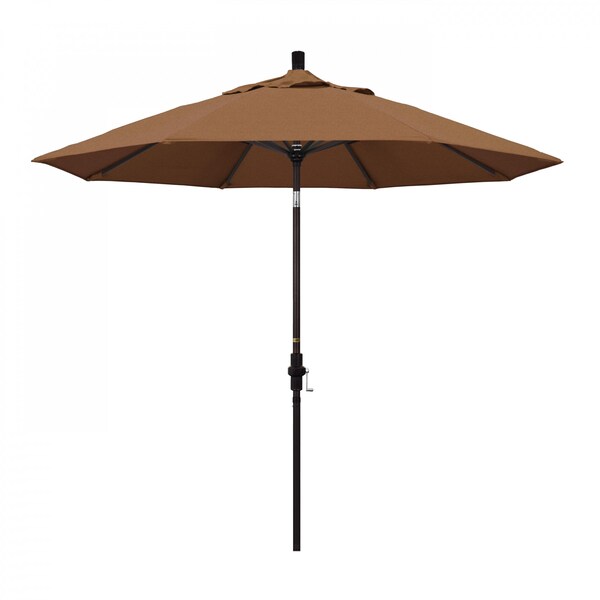 California Umbrella Patio Umbrella, Octagon, 102.38" H, Sunbrella Fabric, Teak - 194061017296