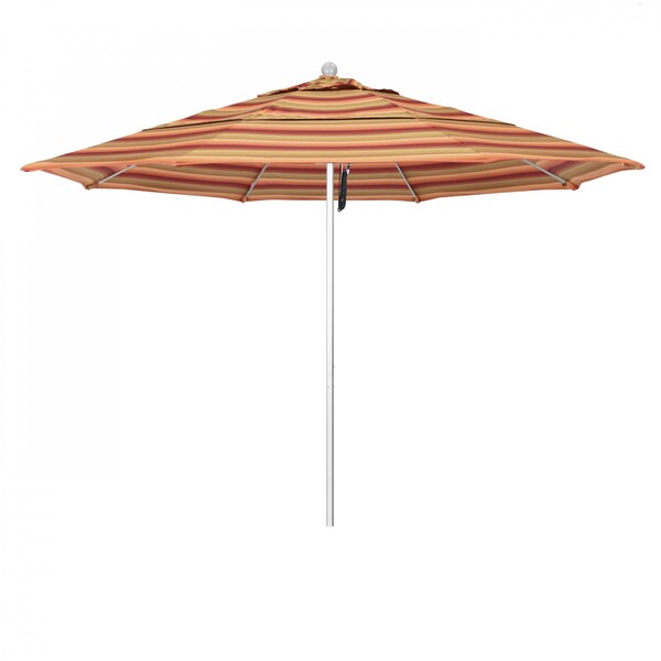 California Umbrella Patio Umbrella, Octagon, 107" H, Sunbrella Fabric, Astoria Sunset - 194061000397