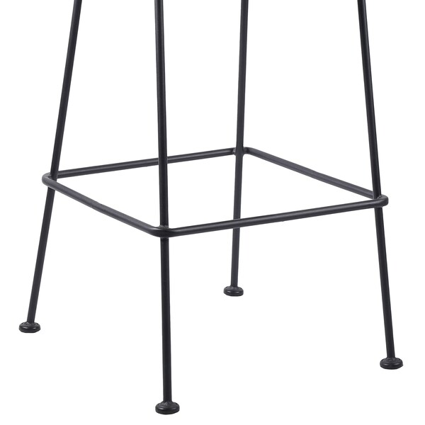 Armen Living Acapulco 26" Indoor Outdoor Steel Bar Stool with Black Rope - LCACBABL26
