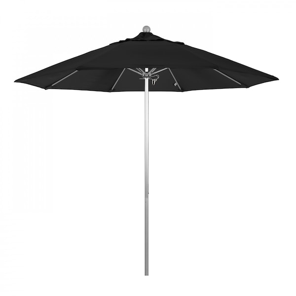 California Umbrella Patio Umbrella, Octagon, 103" H, Sunbrella Fabric, Black - 194061005453