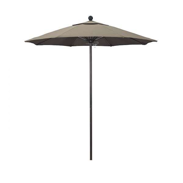 California Umbrella Patio Umbrella, Octagon, 96" H, Sunbrella Fabric, Taupe - 194061003893