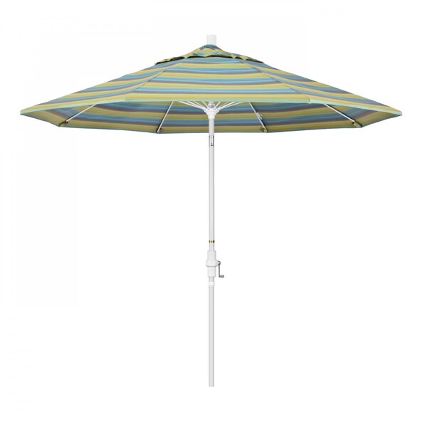 California Umbrella Patio Umbrella, Octagon, 101" H, Sunbrella Fabric, Astoria Lagoon - 194061026946