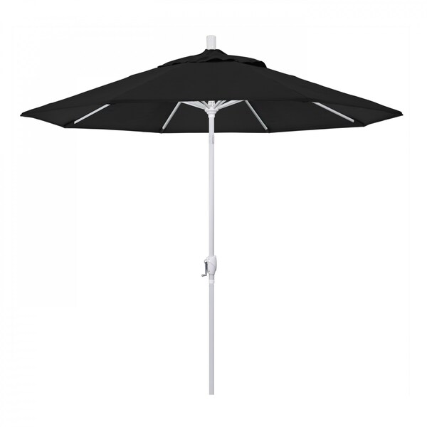 California Umbrella Patio Umbrella, Octagon, 101" H, Sunbrella Fabric, Black - 194061033869