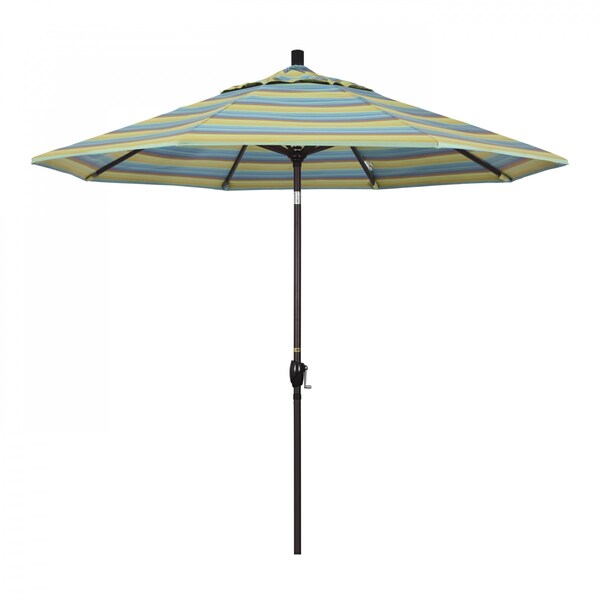 California Umbrella Patio Umbrella, Octagon, 101" H, Sunbrella Fabric, Astoria Lagoon - 194061033227