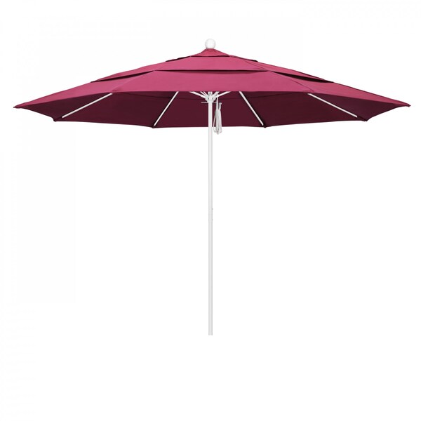 California Umbrella Patio Umbrella, Octagon, 107" H, Sunbrella Fabric, Hot Pink - 194061001998