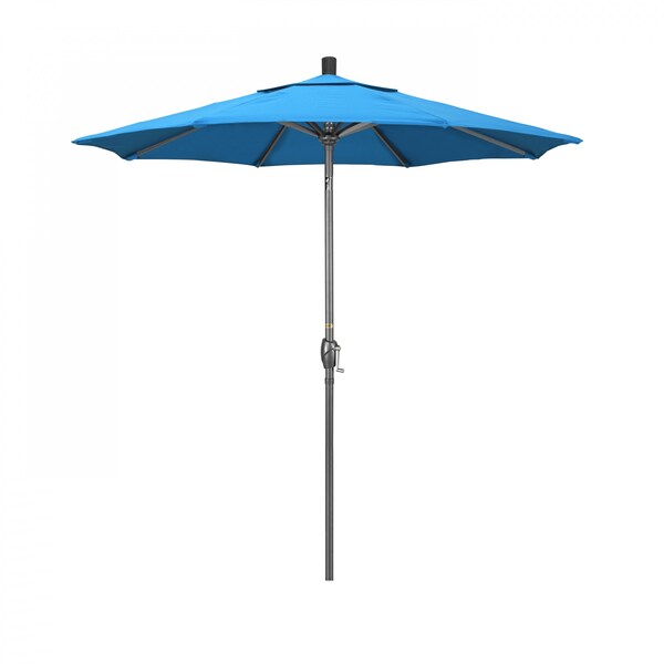 California Umbrella Patio Umbrella, Octagon, 95.5" H, Sunbrella Fabric, Canvas Cyan - 194061028896
