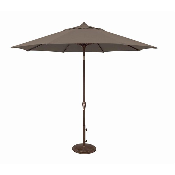 Simplyshade 9 ft. Aruba Octagon Auto Tilt Market Solefin Umbrella; 3474 Taupe - SSUM91-0900-D3474
