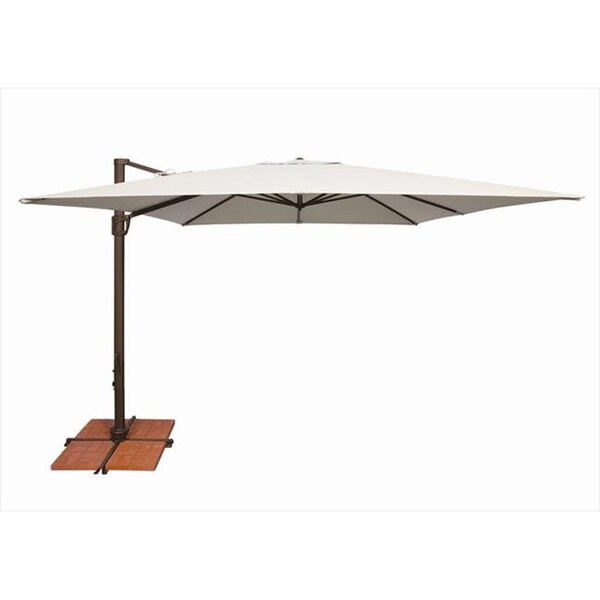 Simplyshade SimplyShade 10 ft. Bali Square Cantilever Umbrella With Cross Base  Natural - SSAD45-10SQ00-A5404