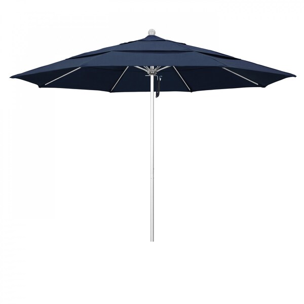 California Umbrella Patio Umbrella, Octagon, 107" H, Sunbrella Fabric, Spectrum Indigo - 194061000038