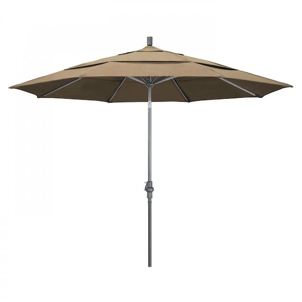 California Umbrella Patio Umbrella, Octagon, 110.5" H, Sunbrella Fabric, Heather Beige - 194061013021