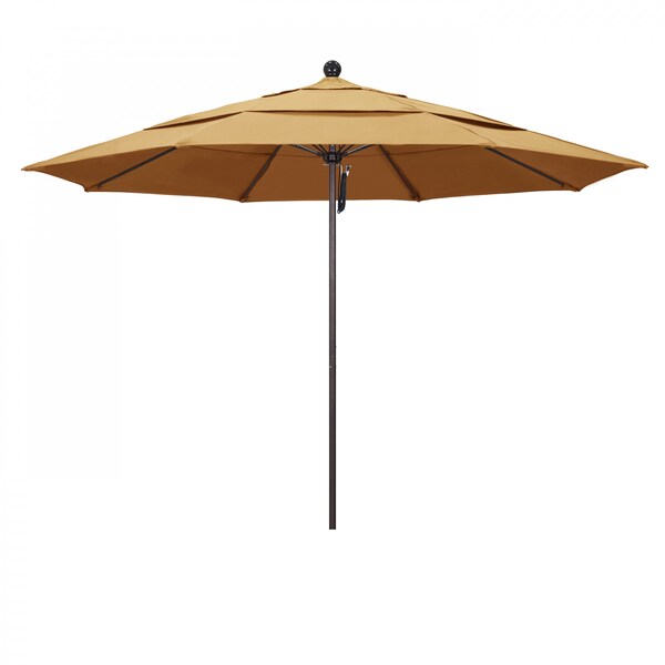 California Umbrella Patio Umbrella, Octagon, 107" H, Sunbrella Fabric, Wheat - 194061001011