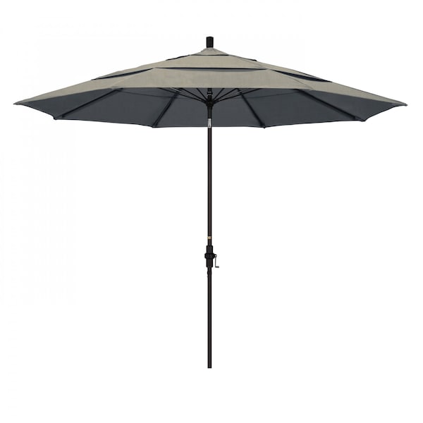 California Umbrella Patio Umbrella, Octagon, 109.5" H, Sunbrella Fabric, Spectrum Dove - 194061020524