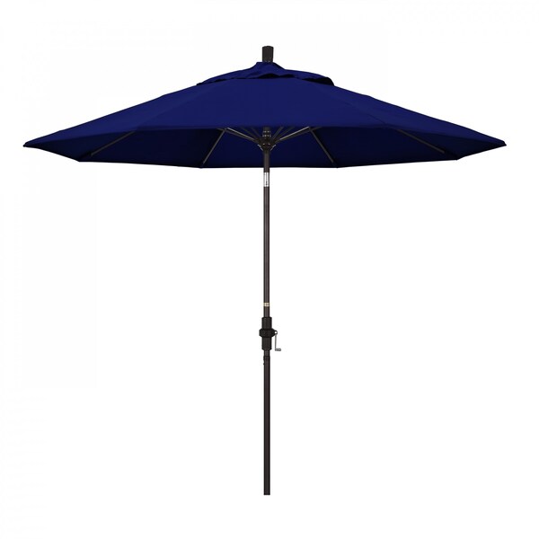California Umbrella Patio Umbrella, Octagon, 101" H, Sunbrella Fabric, True Blue - 194061025994